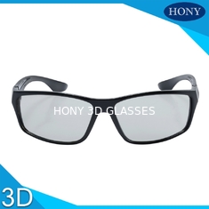 Το λογότυπο τύπωσε τα κυκλικά πολωμένα τρισδιάστατα γυαλιά για το σύστημα κινηματογράφων Reald ή Masterimage