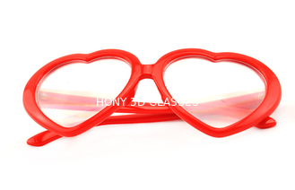 Πλαστικά γυαλιά διάθλασης μορφής καρδιών Hony για τη λέσχη νύχτας